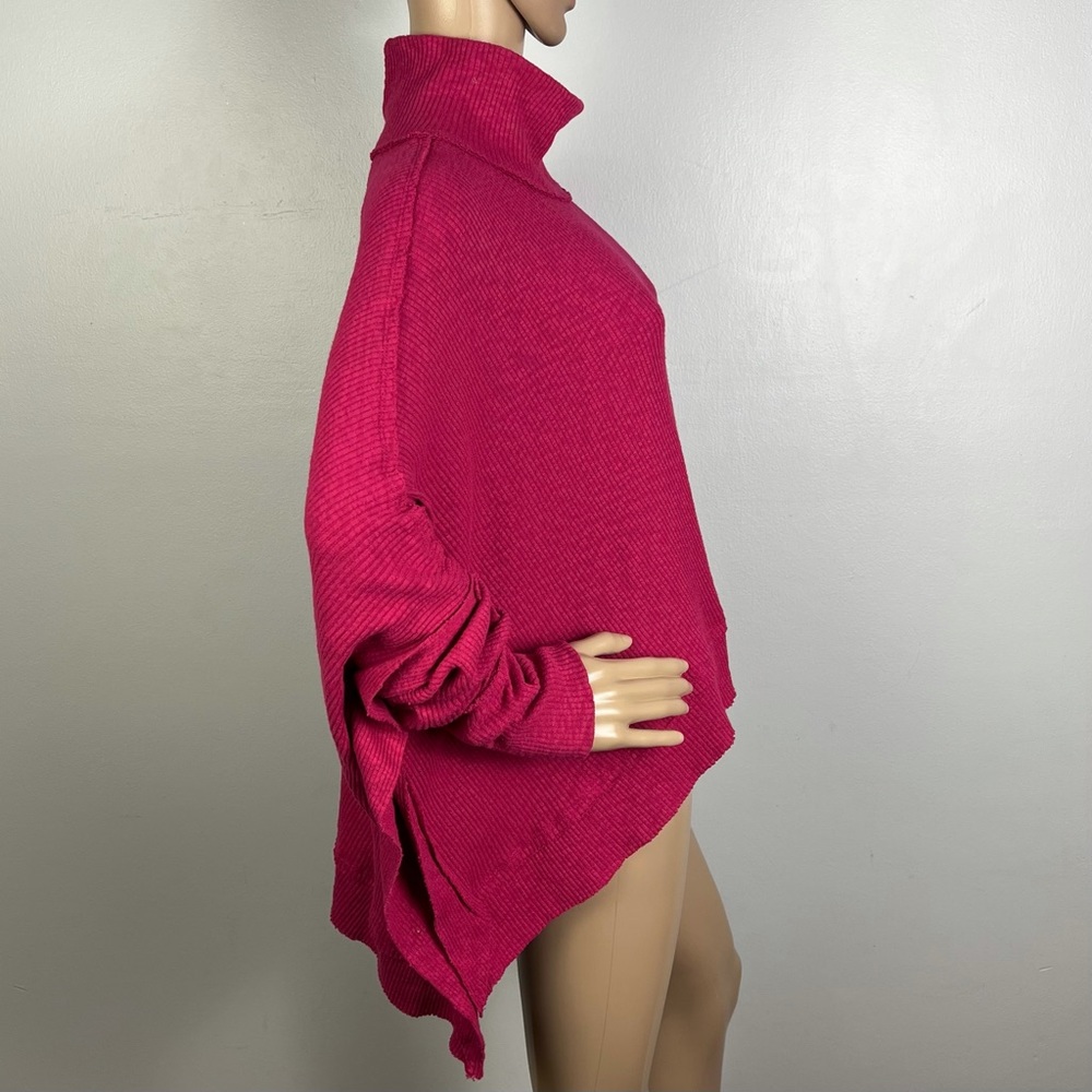 FREE PEOPLE PINK LONG SLEEVE RIBBED TOP - Picture 6 of 9